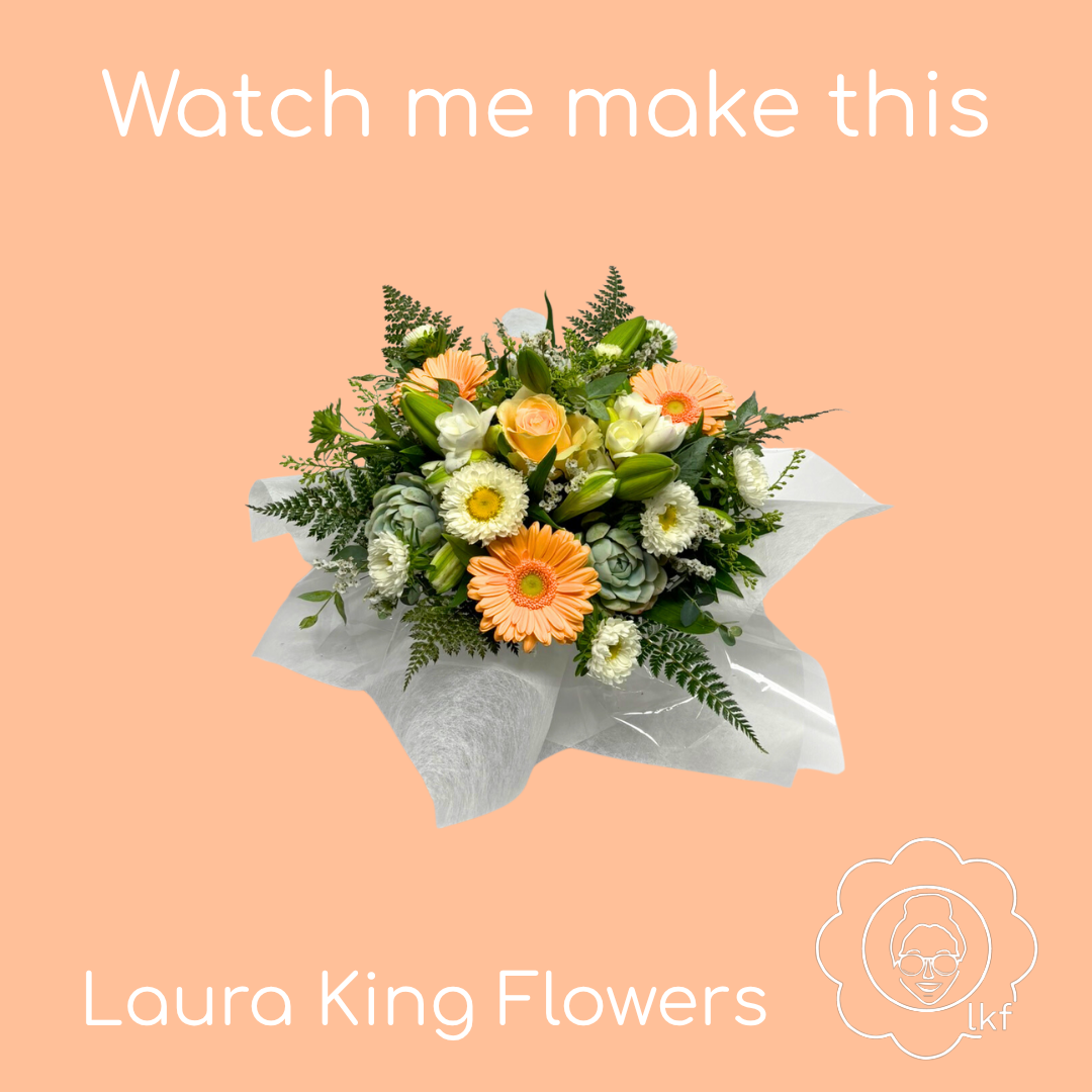 Watch me make a soft apricots arrangemt | Laura King Flowers | Rangiora & North Canterbury
