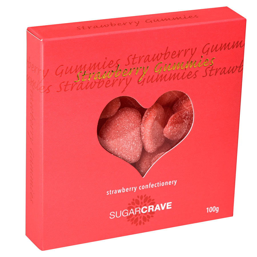 Strawberry Heart Gummies 100g image 1