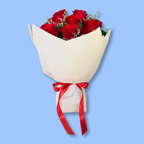 12 Red Roses Bouquet (In Water Box)