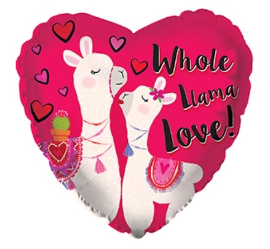 Balloon 9in - Air Filled on Stick -Whole Llama Love image 0