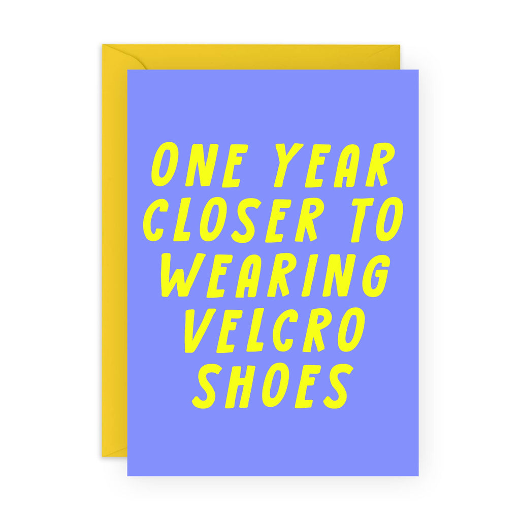 VELCRO SHOES Funny Birthday Card: Rectangle A6 (4.1 x 5.8")