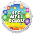 Balloon 9in - Air Filled on Stick - Get Well Soon image 0