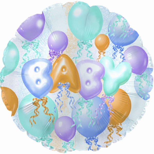 Balloon 9in - Air Filled on Stick - Baby image 0