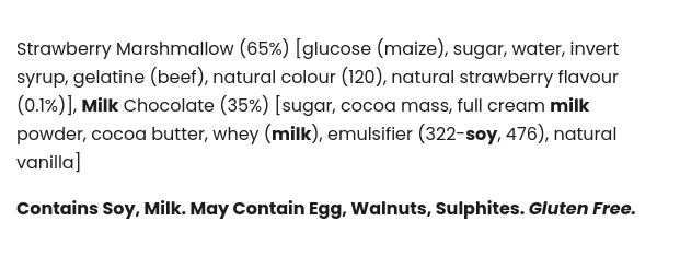 Queen Anne Strawberry Marshmallow Hearts (100g) image 1