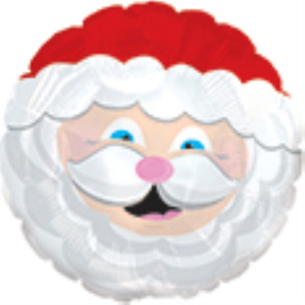 Balloon 9in - Air Filled on Stick - Smiling Santa image 0