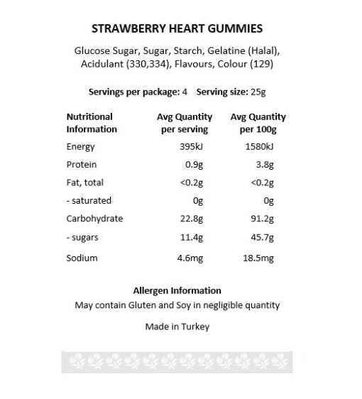 Strawberry Heart Gummies 100g image 2