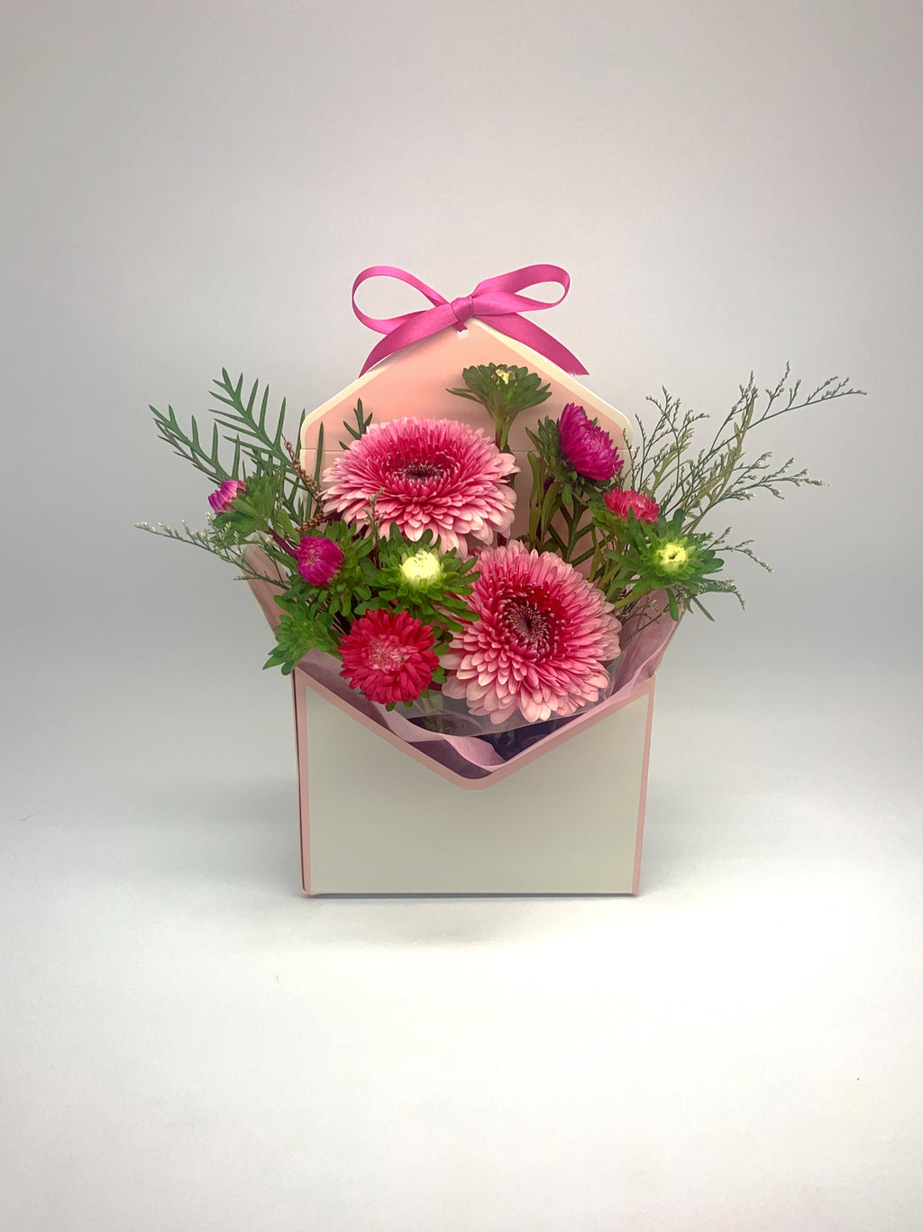 Pink Envelope Flower Arrangement image 1