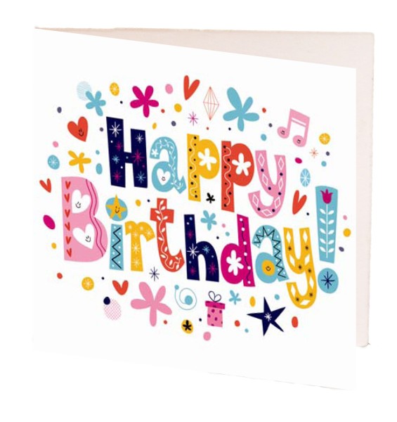 Card Happy Birthday 7cm image 0