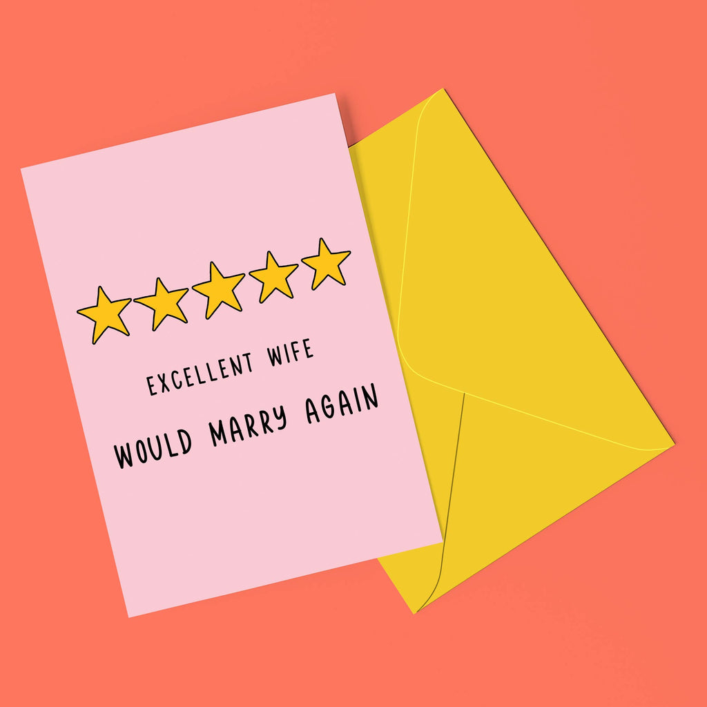 EXCELLENT WIFE Funny Card: Rectangle A6 (4.1 x 5.8")