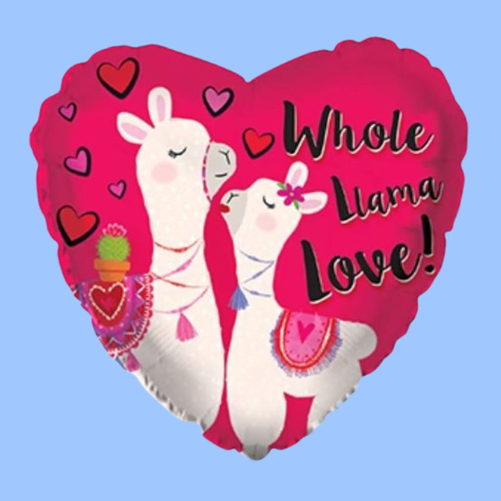 Balloon 9in - Air Filled on Stick -Whole Llama Love