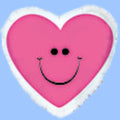 Balloon 9in - Air Filled on Stick - Pink SmileyHeart