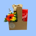 Brights Carry Arrangement & Chocolates (kraft)