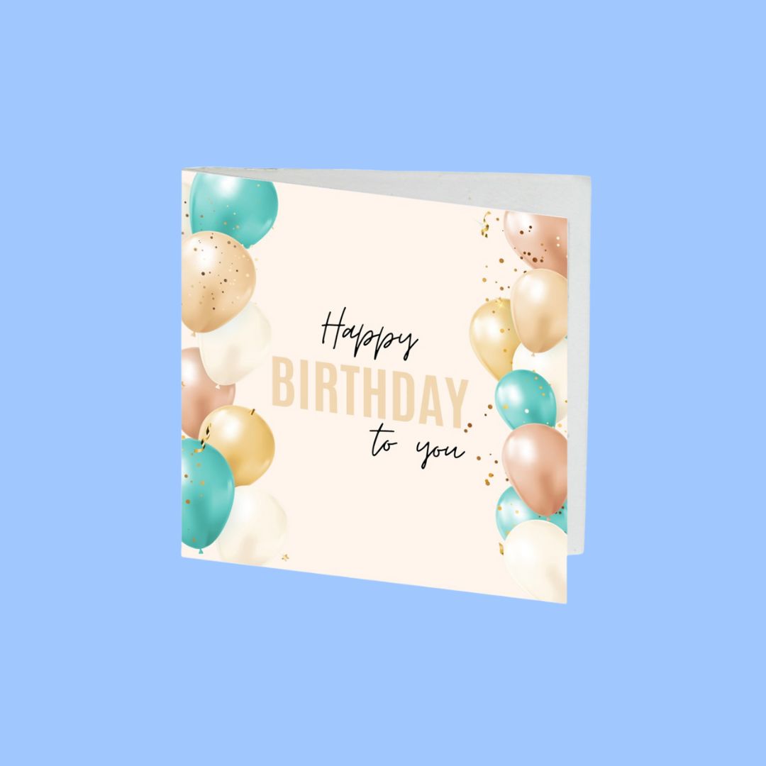 Card Happy Birthday to you  12cm