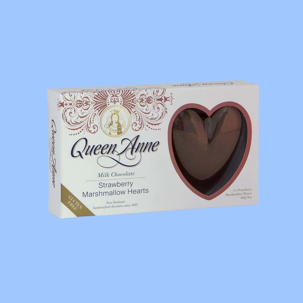 Queen Anne Strawberry Marshmallow Hearts (100g)