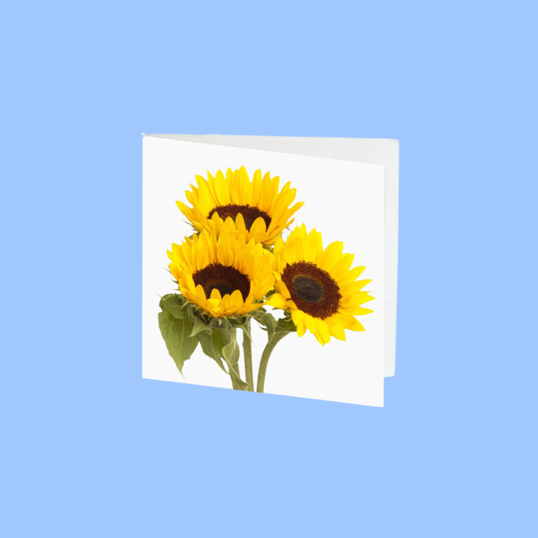 Card Sunflowers 7cm