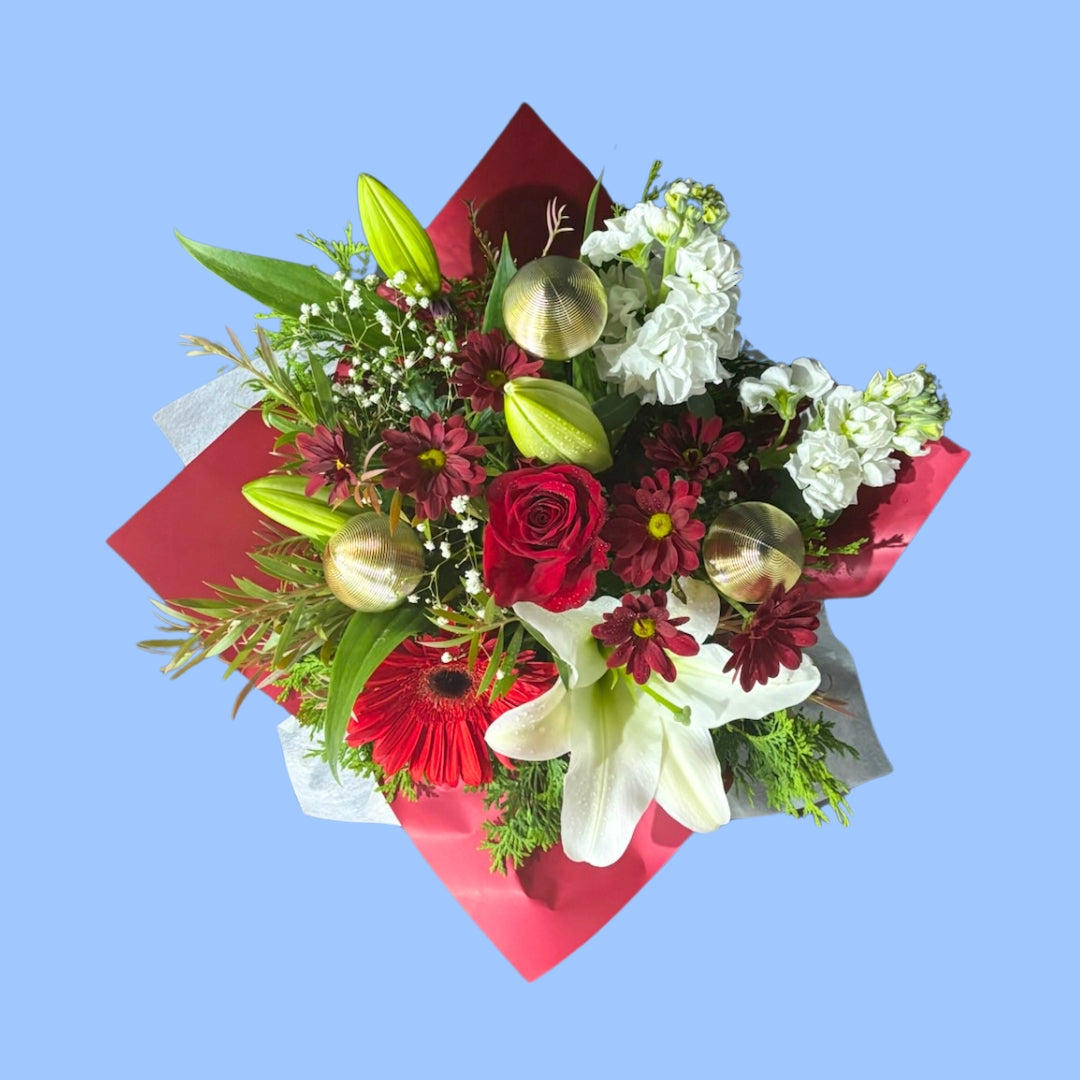 Xmas Red Low Arrangement