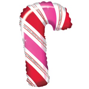 Balloon 12in - Air Filled on Stick - Candy Cane image 0