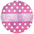 Balloon 9in- Air Filled on Stick - Its a Girl image 0
