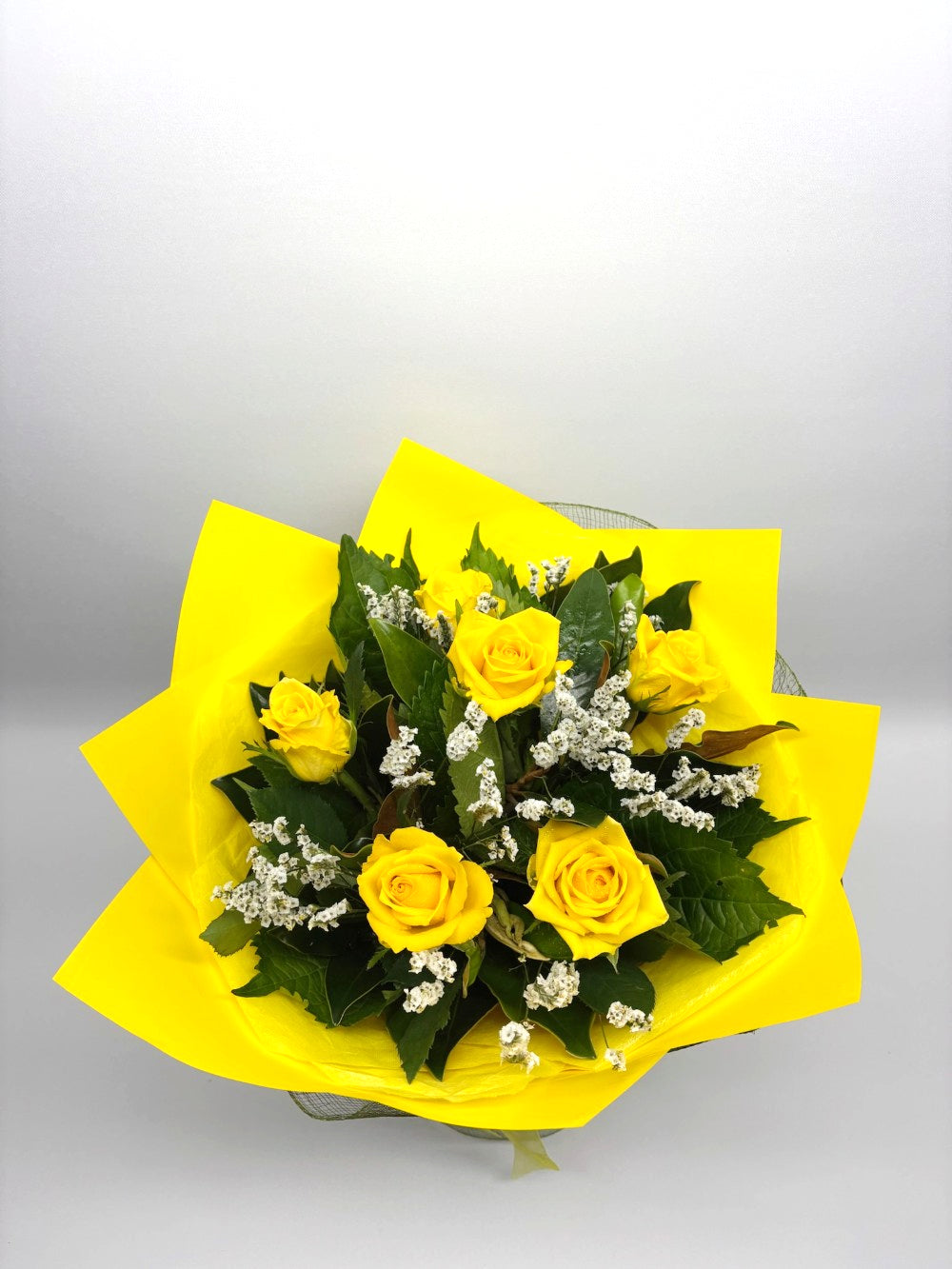 Yellow on Yellow Roses (Half Dozen) image 1