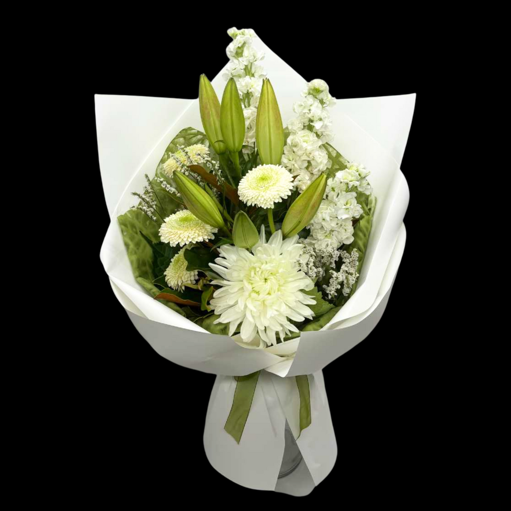 White & Green Classic Flower Bouquet image 1