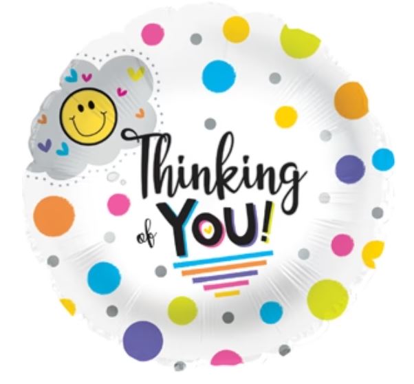 Balloon 9in - Air Filled on Stick - Thinking of You image 0