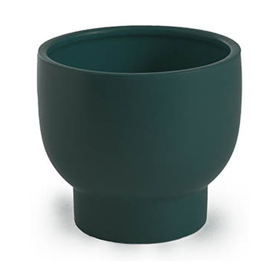 matte emerald green ceramic pot